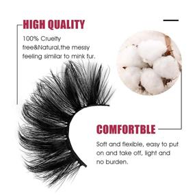 img 1 attached to ALICROWN False Eyelashes: 20MM Fluffy Crossed Luxury Volume 💫 Faux Mink Lashes - 5D Thick Full Soft Handmade Lashes Pack