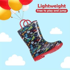 img 1 attached to 👞 Ultimate Grip and Waterproof Protection: Little Boys' Toddler Shoes with Handles