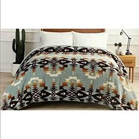 img 3 attached to 🔶 Pendleton King Avra Valley Teal Sherpa Blanket - 112x92 & Over 10,000 Sq Inches