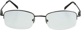 img 1 attached to Progressive Multi Focus Reading Glasses Sightline 6002 Lightweight Semi-Rimless Gun - Magnification 2.50