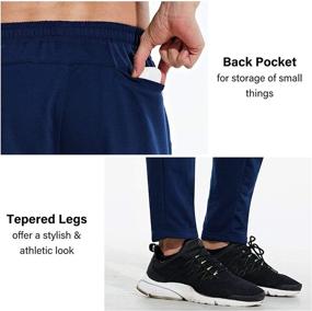 img 2 attached to 🏋️ BALEAF Men's Slim Fit Tapered Joggers Sweatpants with Pockets - Athletic Pants for Cold Weather Sports Workout and Running