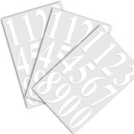 white vinyl numbers stickers adhesive logo