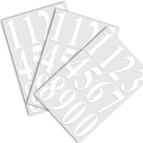 img 4 attached to White Vinyl Numbers Stickers Adhesive