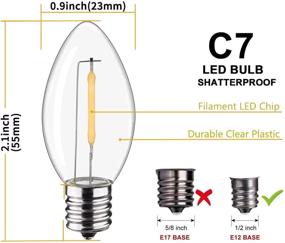 img 3 attached to 💡 Convenient & Economical Replacement: Candelabra Chandeliers C7 Bulbs 25-Pack