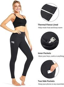 img 1 attached to PHISOCKAT Pockets Control Leggings Workout Sports & Fitness and Other Sports