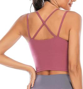 img 2 attached to Enhance Your Workout with the Vorcy Womens Padded Sports Bra: The Ultimate Fitness Camisole Crop Top with Built-In Bra