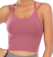 enhance your workout with the vorcy womens padded sports bra: the ultimate fitness camisole crop top with built-in bra logo