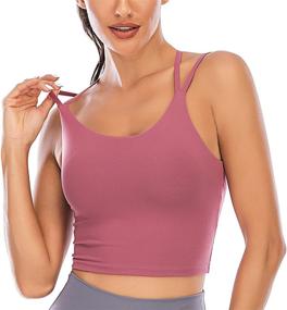 img 3 attached to Enhance Your Workout with the Vorcy Womens Padded Sports Bra: The Ultimate Fitness Camisole Crop Top with Built-In Bra