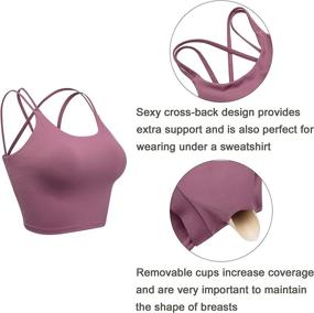 img 1 attached to Enhance Your Workout with the Vorcy Womens Padded Sports Bra: The Ultimate Fitness Camisole Crop Top with Built-In Bra