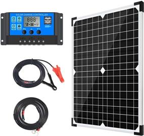 img 4 attached to 🌞 Apowery 20W Solar Panel Kit: Monocrystalline, Battery Maintainer + Charge Controller – Ideal for RV, Marine, Off Grid Systems