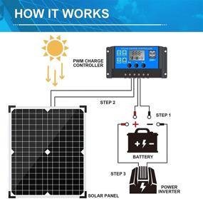 img 2 attached to 🌞 Apowery 20W Solar Panel Kit: Monocrystalline, Battery Maintainer + Charge Controller – Ideal for RV, Marine, Off Grid Systems