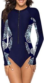 img 3 attached to 🌊 SELINK Protection Printed Surfing Swimsuit: Stylish Swimwear for Women's Beachwear & Cover Ups