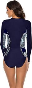 img 2 attached to 🌊 SELINK Protection Printed Surfing Swimsuit: Stylish Swimwear for Women's Beachwear & Cover Ups