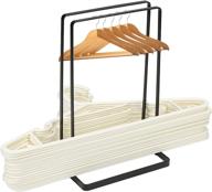 🗄️ wire hanger storage rack and organizer for closet, laundry, and dry cleaning room - portable hanger caddy логотип