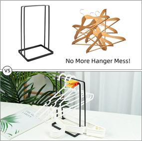 img 2 attached to 🗄️ Wire Hanger Storage Rack and Organizer for Closet, Laundry, and Dry Cleaning Room - Portable Hanger Caddy