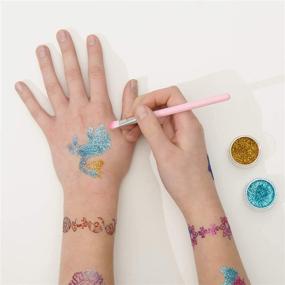 img 2 attached to 🦄 Glitter Tattoo Kit for Girls - Purple Ladybug 175: 9 Sparkling Colors, Mermaid & Unicorn Designs - Peel and Stick Temporary Tattoos for Kids, No Glue or Stencils Required - Ideal Birthday Gifts