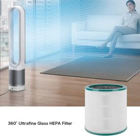 img 2 attached to 🌬️ Colorfullife 2 Pack TP02, TP03 Replacement Air Purifier Filter: The Ideal Alternative for Dyson Tower Purifier Pure Cool Link TP02, TP03 - Compare to Part 968126-03