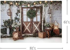 img 3 attached to 📸 MEHOFOTO 8x6ft Rustic Brown Wood Wall Door Glitter Birdcage Christmas Backdrop - Winter Xmas Dinner Party Photography Background for Family Holiday, Birthday Party Photos - Props Banner Supplies