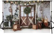 📸 mehofoto 8x6ft rustic brown wood wall door glitter birdcage christmas backdrop - winter xmas dinner party photography background for family holiday, birthday party photos - props banner supplies logo