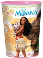 🌺 amscan moana пластиковый праздничный стакан 16 унций - упаковка из 1 штуки, розовый логотип