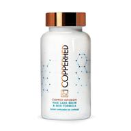 🔝 copper infusion hair, lash, brow & skin supplements (60 count) - enhance hair growth, delay gray hair, protect color pigmentation, boost collagen production logo