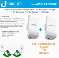 enhanced ubiquiti locom5 x 2 units bridge kit - fully pre-configured nanostation loco m5 bundle logo