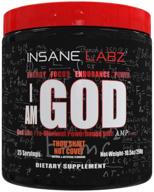 🍊 insane labz i am god pre workout: power up your workouts with high-stimulant creatine & dmae bitartrate boost, energize and grow muscles - 25 servings in thou shalt not covet orange logo