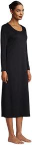 img 2 attached to 😴 Lands' End Women's Supima Cotton Long Sleeve Midcalf Nightgown: Luxurious Comfort for a Dreamy Night's Sleep