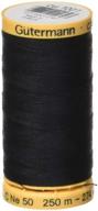 gutermann natural cotton thread 273 yards-black: durable and versatile sewing thread for all projects logo