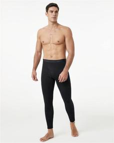 img 1 attached to LAPASA Men's Fleece Lined Thermal Underwear Bottoms - Light, Mid, and Heavy Weight Pants - Available in 1 and 2 Packs (Thermoflux M10, M56, M25)