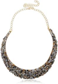 img 2 attached to 💎 Женское ожерелье с ринестонами из золотого металла: утверждение о ярких ожерельях и комплектах ювелирных изделий