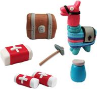 🎂 gmakceder llama game cake topper set - medkit chest & chug tool - new set логотип