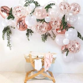 img 4 attached to Exquisite 68PCS Rose Gold Balloons Garland Kit - Perfect for Birthday, Wedding, Bridal Shower – By Patimate