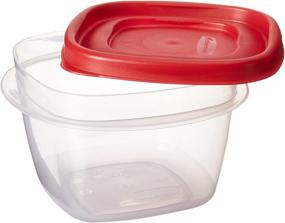 img 1 attached to 🍱 Резиновые контейнеры Rubbermaid Easy Find Lid Square объемом 2 чашки - 8 штук