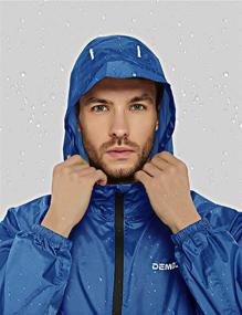 img 1 attached to 🧥 DEMOZU Men's Waterproof Packable Bike Windbreaker Jacket with Hood - Lightweight Running Cycling Rain Jacket