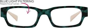 img 3 attached to 👓 Peepers by peeperspecs Women's Ivy Blue Light Blocking Rectangular Reading Glasses