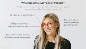 img 1 attached to 👓 Peepers by peeperspecs Women's Ivy Blue Light Blocking Rectangular Reading Glasses