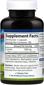 img 3 attached to Carlson L Lysine Amino Acids Capsules