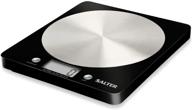 🥗 salter digital kitchen weighing scales – stylish slim design electronic cooking scale for home + kitchen, accurately weigh food up to 5000g + liquids in ml and fl. oz. – black logo