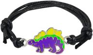 fun jewels cute stegosaurus dinosaur charm mood bracelet - interactive color changing dino jewelry for boys and girls logo