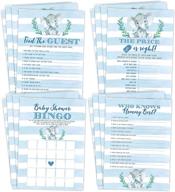 🐘 optimized baby shower games bundle: elephant boy theme - bingo, find the guest, the price is right, who knows mommy best + 25 more games logo
