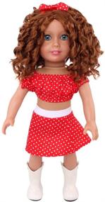 img 1 attached to 🎀 Парики для кукол AIDOLLA для американских кукол 18 дюймов - подарок для девочек, замена резиновых волос для кукол с кудрями - мягкие шелковистые парики для изготовления кукол DIY (1)