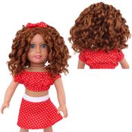 🎀 aidolla doll wigs for 18'' american dolls - girls gift, heat resistant short curly doll hair replacement - soft silk wigs for 18'' dolls diy making supplies (1) logo