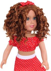 img 3 attached to 🎀 Парики для кукол AIDOLLA для американских кукол 18 дюймов - подарок для девочек, замена резиновых волос для кукол с кудрями - мягкие шелковистые парики для изготовления кукол DIY (1)