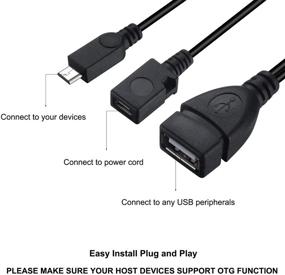 img 1 attached to 🔌 ZYF переходник Micro USB на USB порт (кабель OTG + кабель питания) - 2 штуки: улучшите Firestick, потоковые ТВ-приставки, медиаустройства, опыт работы с Android на телефоне и планшете.