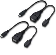 🔌 zyf micro usb to usb port adapter (otg cable + power cable) - 2 pack: enhance firestick, streaming tv sticks, media devices, android phone tablet experience logo