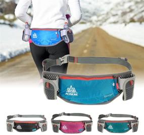 img 3 attached to AONIJIE Running Hydration Belt with Reflective Hip Bag - Water Bottle Holder and Two 170ml Water Bottles - Ideal for Men and Women in Triathlons and Sports