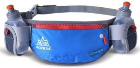 img 4 attached to AONIJIE Running Hydration Belt with Reflective Hip Bag - Water Bottle Holder and Two 170ml Water Bottles - Ideal for Men and Women in Triathlons and Sports