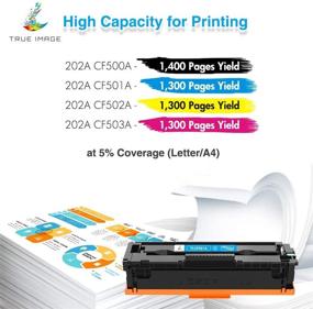 img 2 attached to 💡 Premium Toner Cartridge Set for HP 202A CF500A M281fdw Color Laserjet Pro Printer - Includes Black Cyan Yellow Magenta (4-Pack)