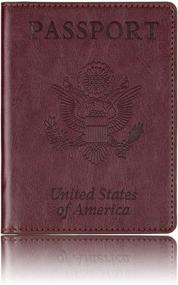 img 4 attached to 📔 WLMLX Leather Passport Vaccine Holder: Elegant Travel Accessory for Passport Covers